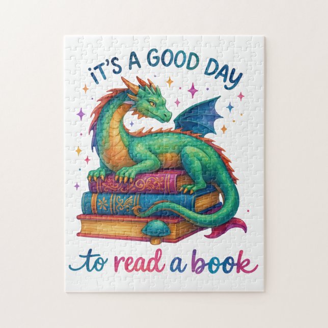 Det är en Bra dag att läsa en Bok Pussel (Vertikal)
