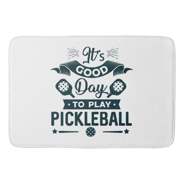 Det är en bra dag att spela Pickleball Badrumsmatta (Framsidan)