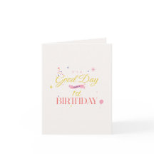 Det är en Bra dag för första födelsedag Rosa Guld