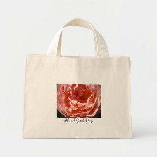 Det är en bra dag! Rosa rosblomma Totebagduk Mini Tygkasse