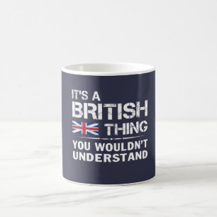 Det är en brittisk sak kaffemugg