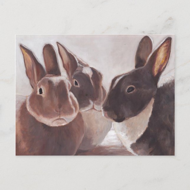 "Det är en Bunny diskussion" Art Postcard Vykort (Framsida)