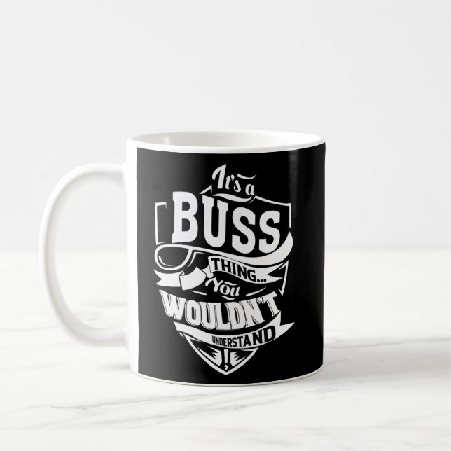 Det är en BUSS Sak Kaffemugg (Vänster)