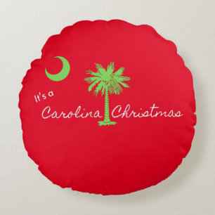 Det är en Carolina jul South Carolina Helgdag Rund Kudde
