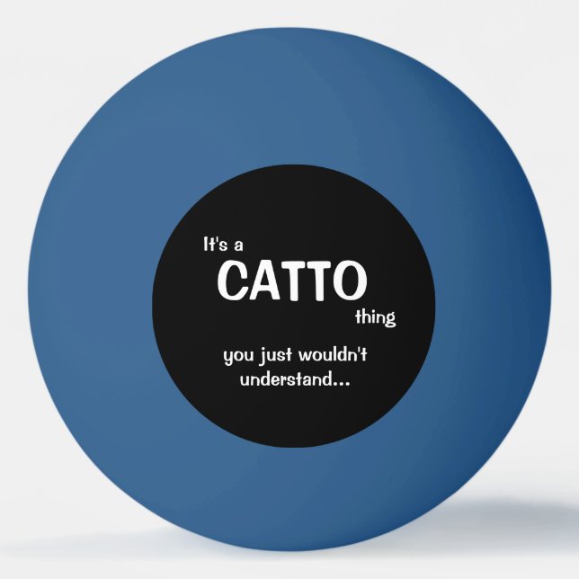 Det är en Catto Sak Ping Pong Boll (Framsidan)