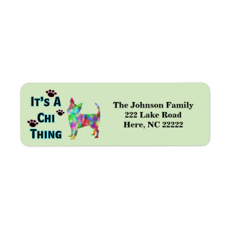 Det är en Chi Sak Returetiketter Returadress Etikett