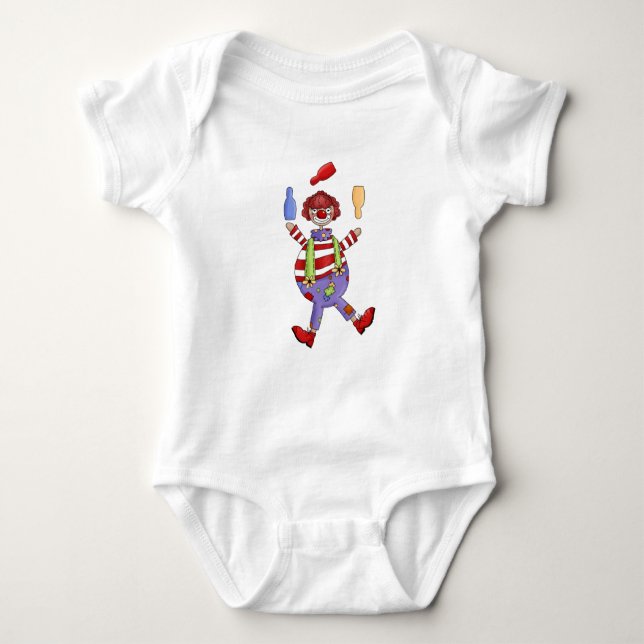 Det är en cirkus! Juggling Clown T Shirt (Framsida)