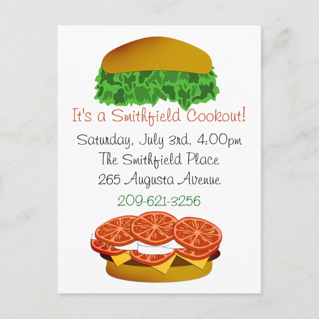 Det är en Cookout-inbjudan Inbjudan Vykort (Framsida)
