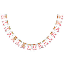 Det är en Cowgirl babyduschhäst rosa Vimplar