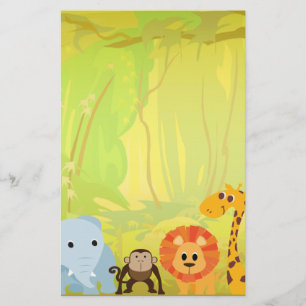 Det är en djungelbaby shower brevpapper