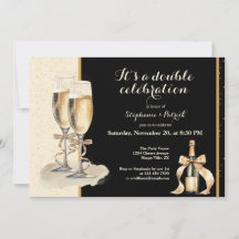 Det är en Dubbla Firande Guld Champagne Party