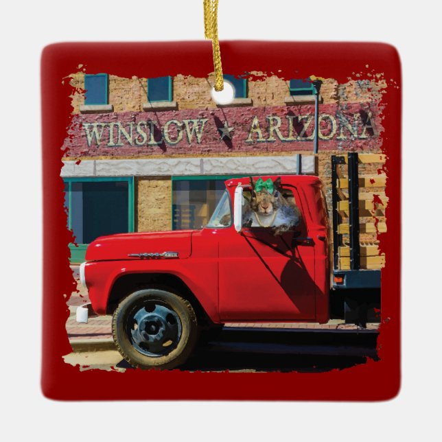 Det är en ekorre, min herre julgransprydnad keramik (Framsida)