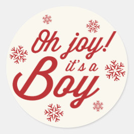 Det är en Elegant Snöflingor Helgdag Birth Runt Klistermärke