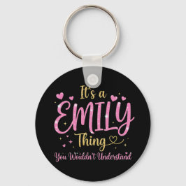 Det Är En Emily Sak Rosa Guld Kvinnor Gåva Nyckelring