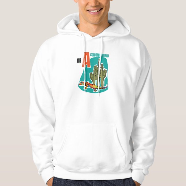 Det är en färglös värld hoodie (Framsida)
