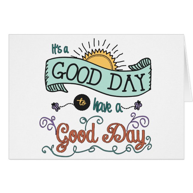 Det är en färgrik bra dag vid Jan Marvin Hälsningskort (Framsidan Horizontal)