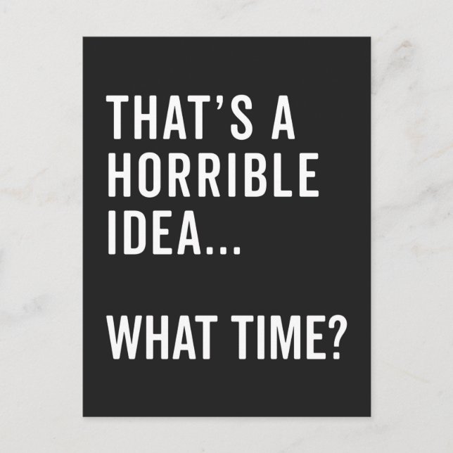 Det är en fasansfull Idea-citat Vykort (Framsida)