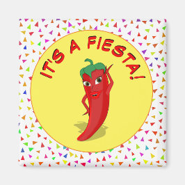 Det Är En Fiesta Med Konfettimönster Magnet