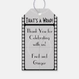 "Det är en filmremsa.." Presentetikett