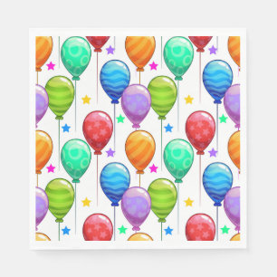 Det Är En Firande Födelsedagsfest Ballonger Pappersservett