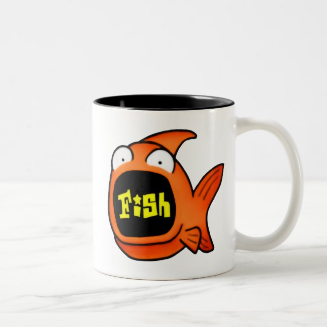 Det är en fisk Två-Tonad mugg (Höger)
