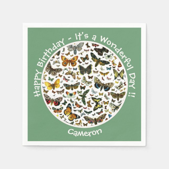 Det är en fjärilsfödelsedag, samlingsobjekt för Pa Pappersservett (Framsidan)