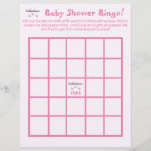 Det är en flicka Anpassade Baby Shower Bingo