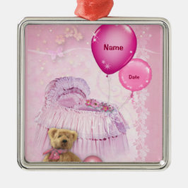 Det är en flicka! (anpassade) julgransprydnad metall