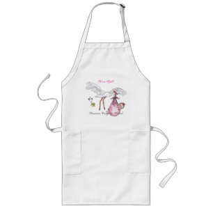 "Det är en flicka!" Apron för Mamma Långt Förkläde