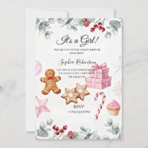 Det är en flicka - Baby Shower-inbjudan