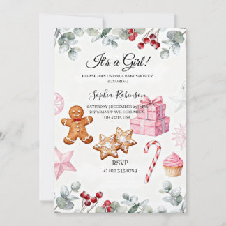 Det är en flicka - Baby Shower-inbjudan Inbjudningar