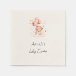 Det är en flicka, Barly Wait! Baby Shower Napkins Pappersservett