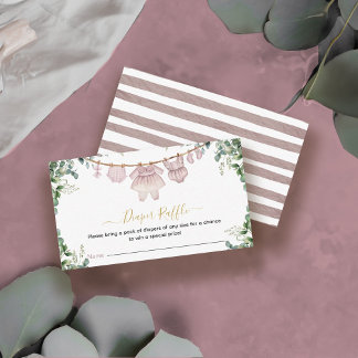 Det är en flicka Boho Baby Shower Raffle Biljett Tilläggskort