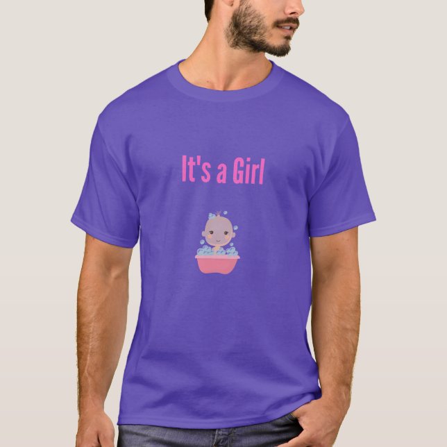 Det är en flicka - Bubbelbad T Shirt (Framsida)