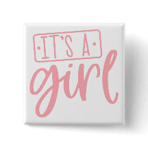 Det är en flicka Cute Firande-knapp