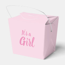 Det är en flicka, en ljus rosa babydusch, genderna