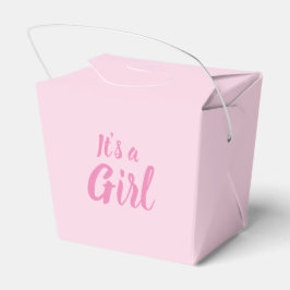 Det är en flicka, en ljus rosa babydusch, genderna presentaskar