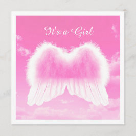 Det är en flicka, ett platt kort, ett vitt kuvert  meddelande