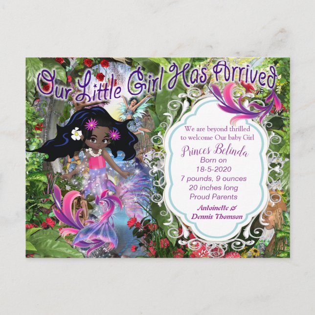 Det är en flicka - ett vykort från Sjöjungfrun Bab (Framsida)