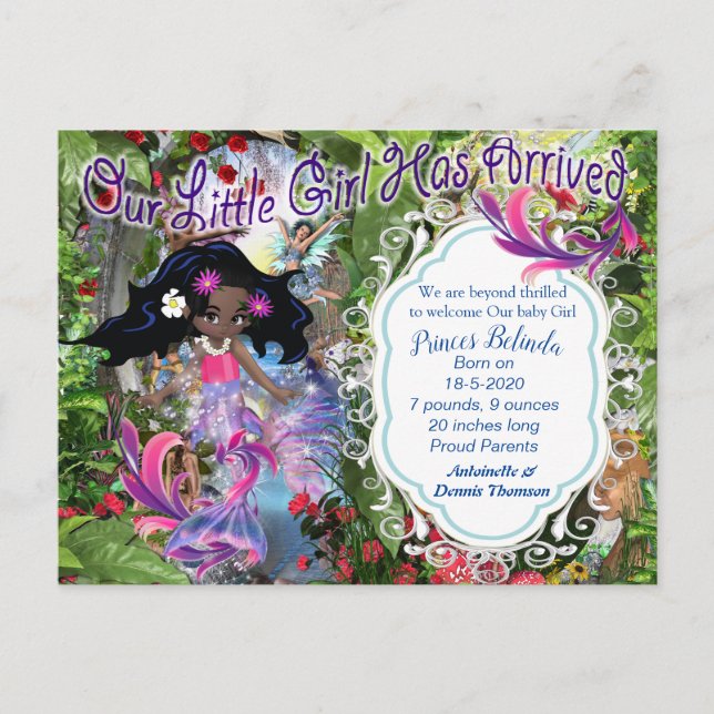 Det är en flicka - ett vykort från Sjöjungfrun Bab (Framsida)