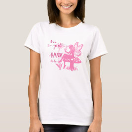 Det är en flicka! Fairy Mushroom & Flower Auntie t T Shirt