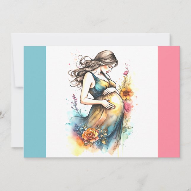 Det är en Flicka Gravid Gender Reveal Joyous Meddelande (Framsida)