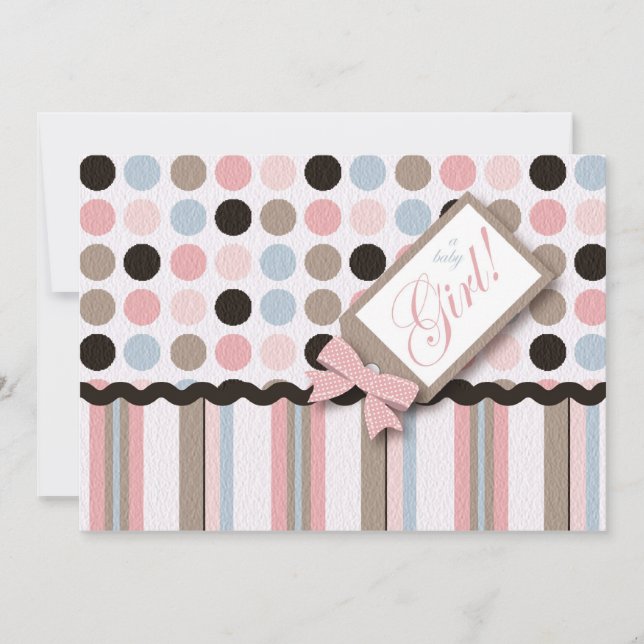 Det är en flicka!Inbjudan Inbjudningar (Framsida)