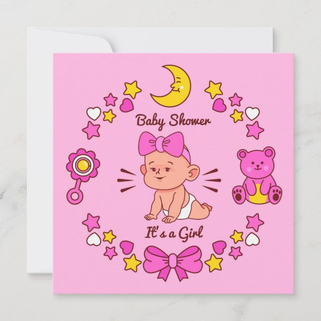 Det är en flicka inbjudningar (Framsida)