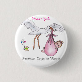 Det är en flicka! Knapp