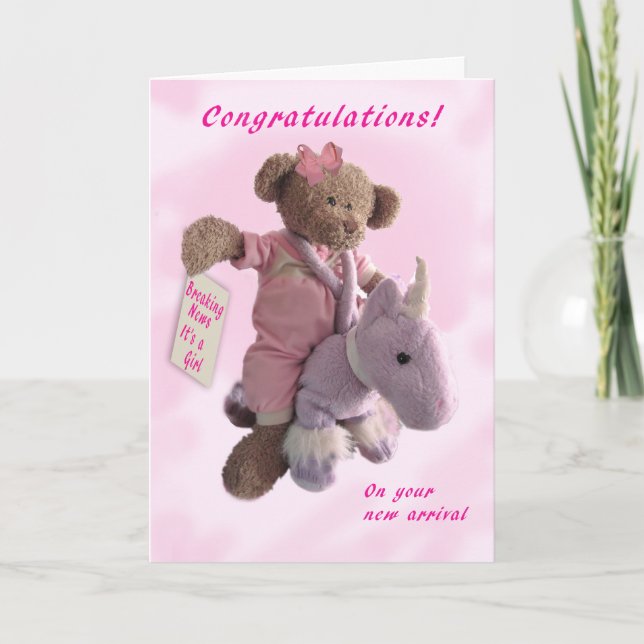 Det är en flicka! kort (Framsida)