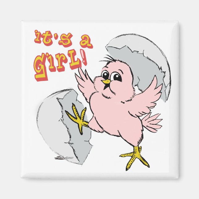 Det är en flicka! magnet (Framsidan)