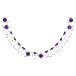 Det är en flicka! Mandala i lila Vimplar