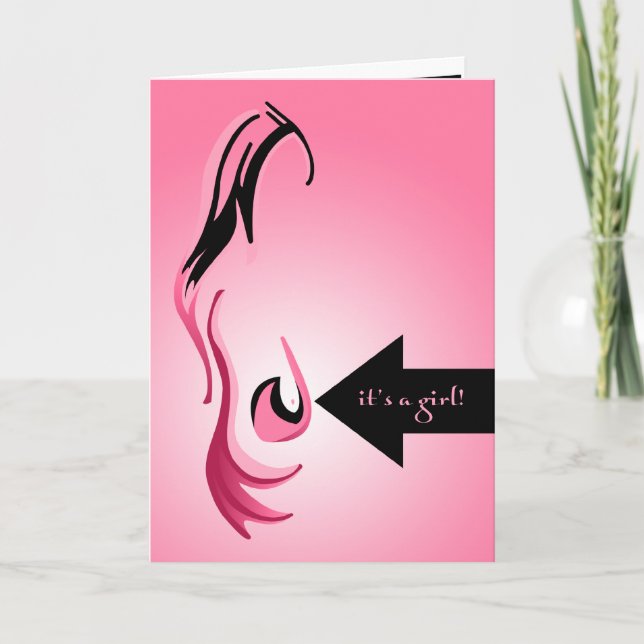 det är en flicka! : markdrawnkvinna meddelande (Framsida)