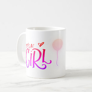 Det är en flicka med Rosa Balloon Personlig Kaffemugg